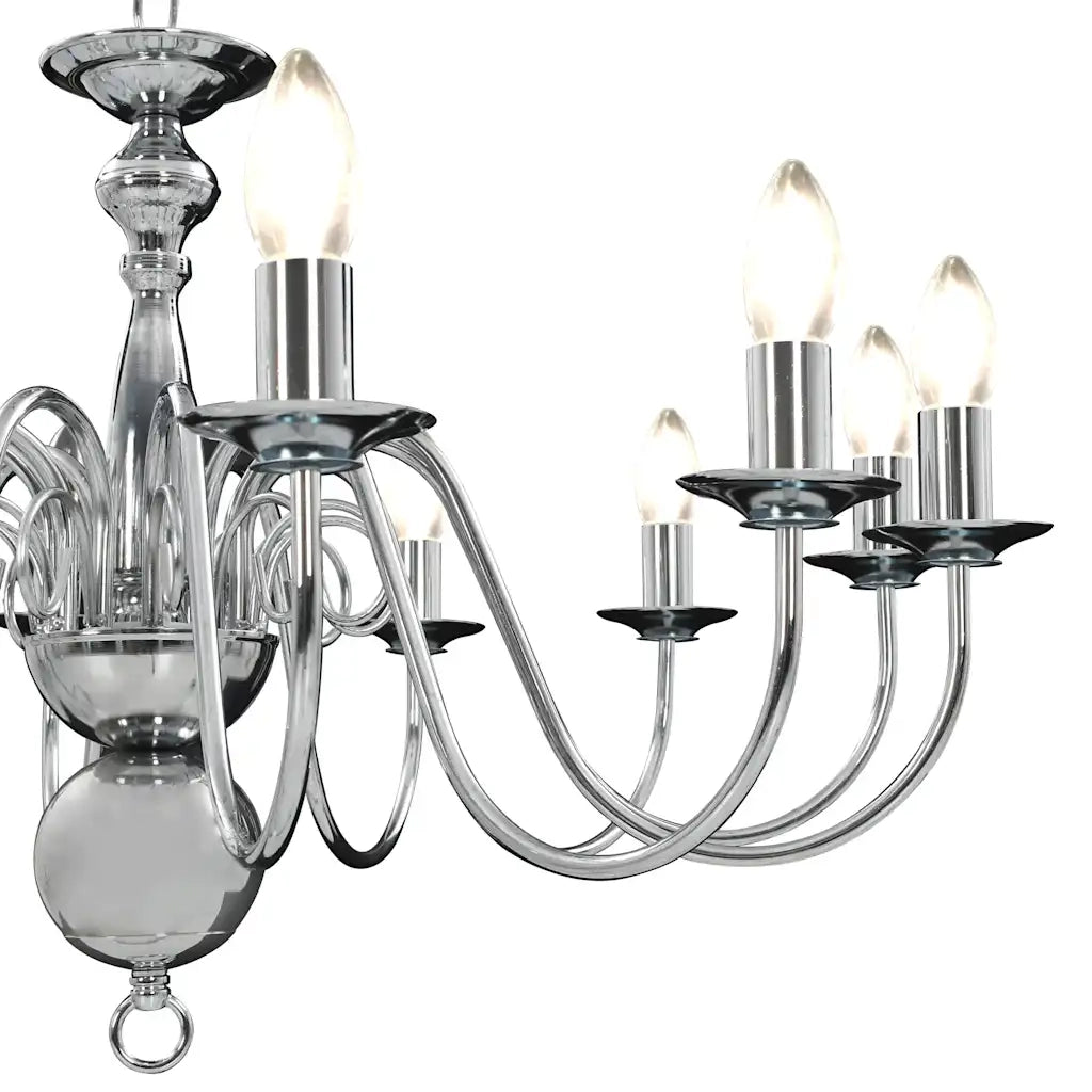 Lampadario Argento 12 Lampadine Attacco E14 281622