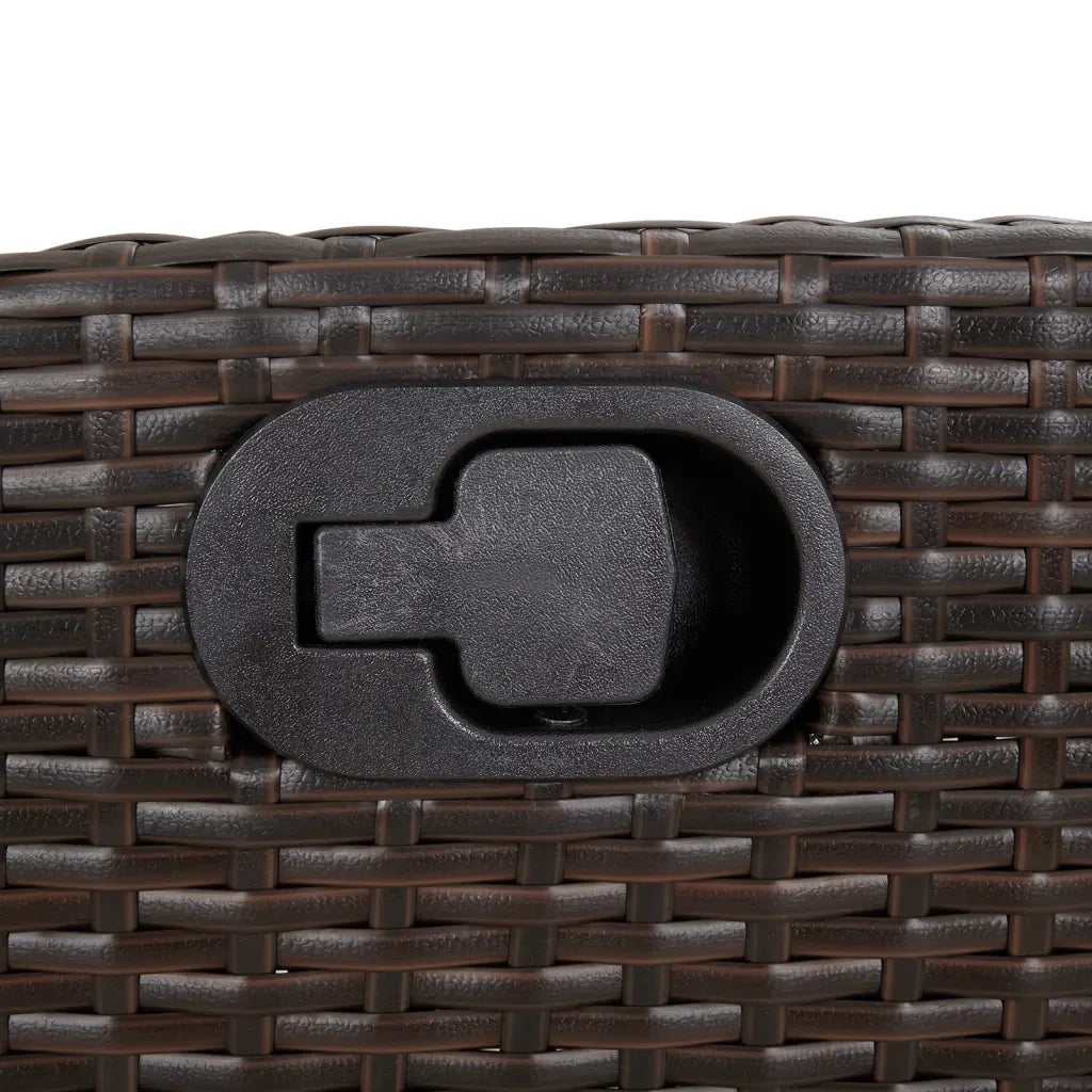 Set da Pranzo da Giardino 5pz con Cuscini in Polyrattan Marrone 3212984