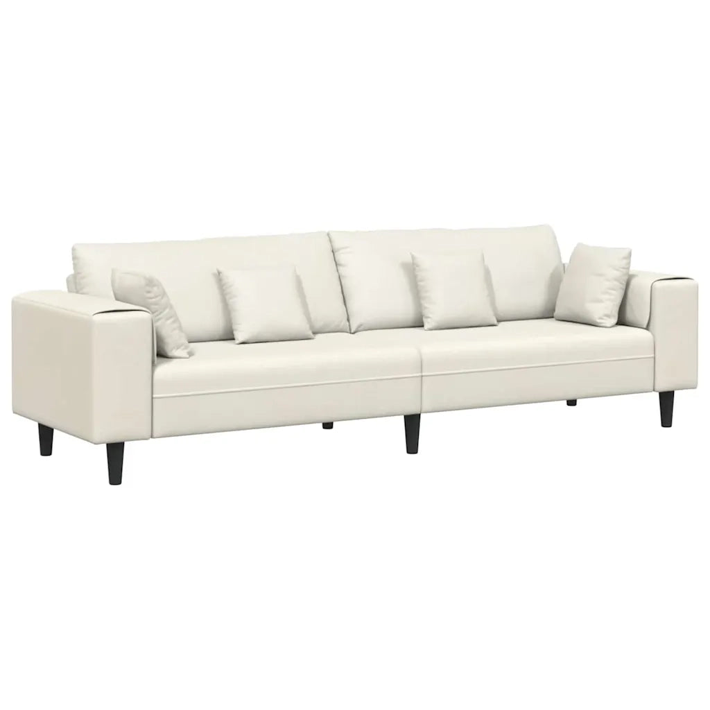 Divano Crema 250 x 77 x 76 cm Velluto 3335160