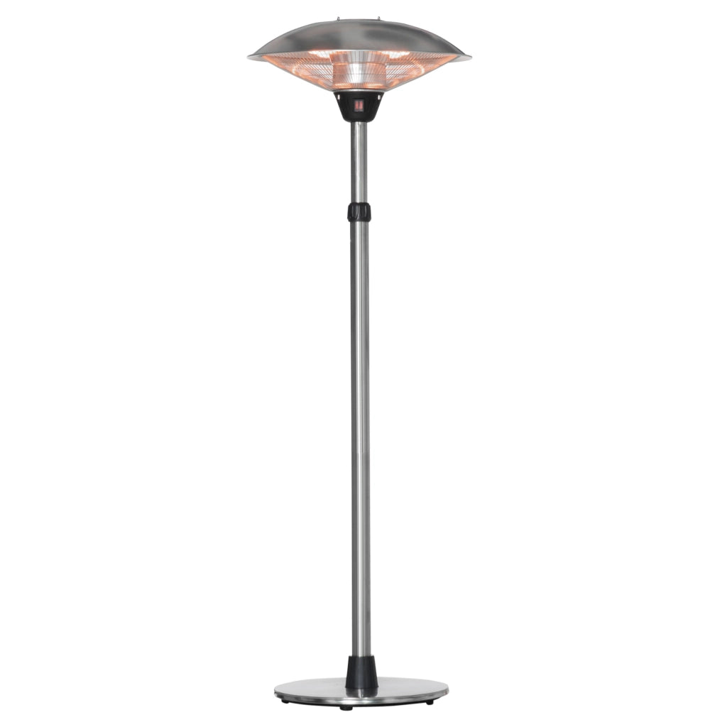 Stufa a Infrarossi Esterno ¨C Minimal ¨C 1200/1800/3000W ?58,5x160-200 cm Argento