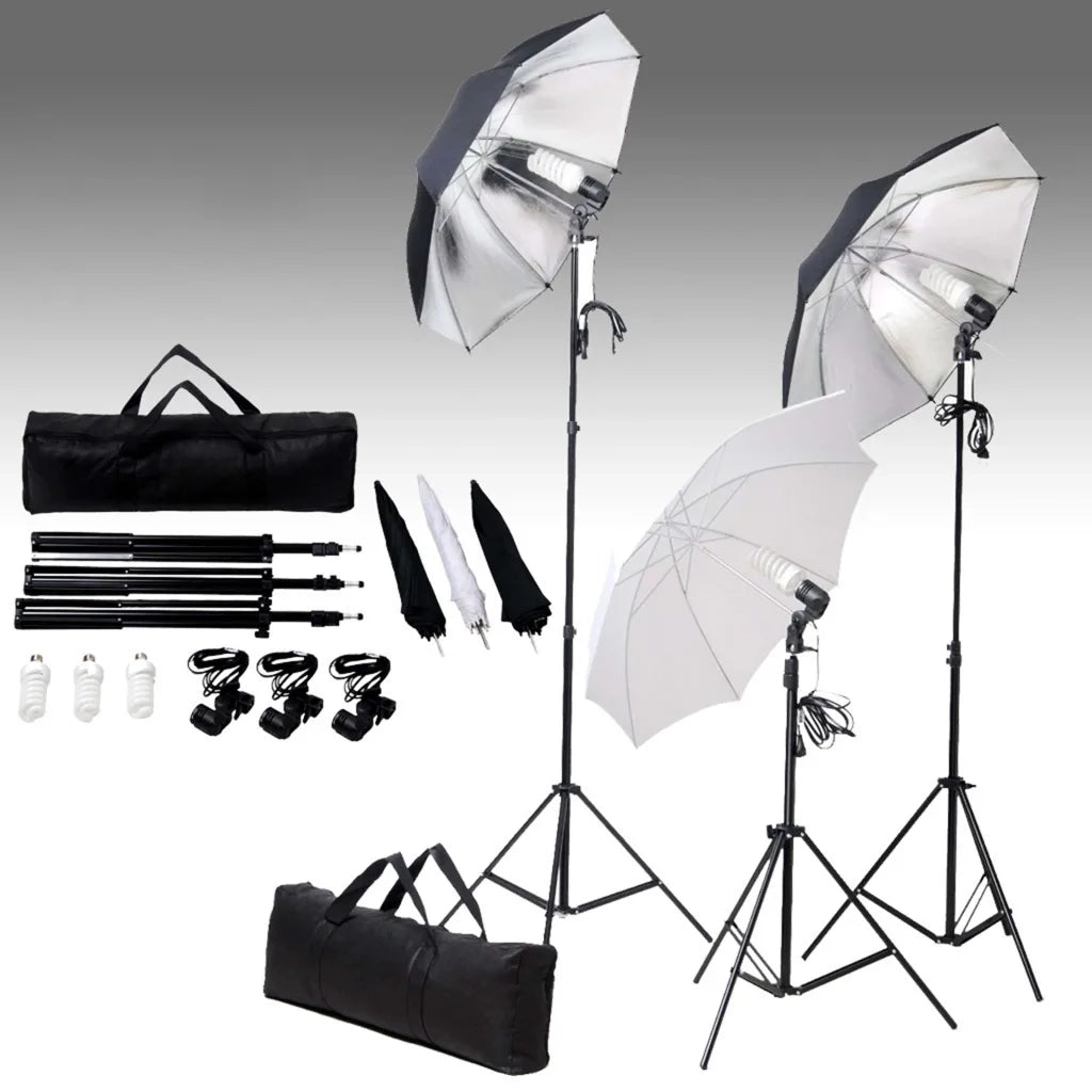 Kit per Studio Fotografico con Set di Luci e Fondale CFW7109364