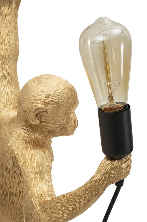 Lampada da Muro Monkey Oro 32x32x64 cm in Resina Oro