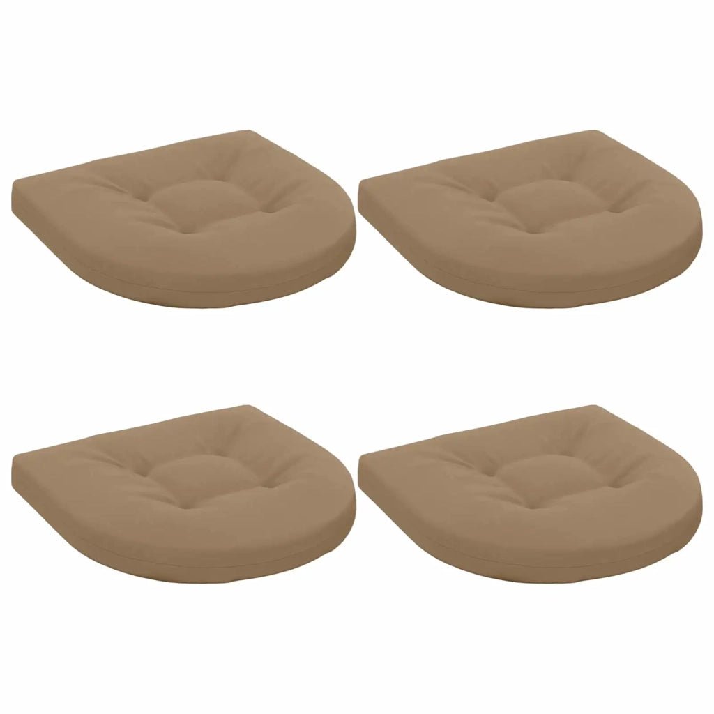 Cuscini per Sedia in 4 Pezzi 4 pz 100% Poliestere Tortora 945336