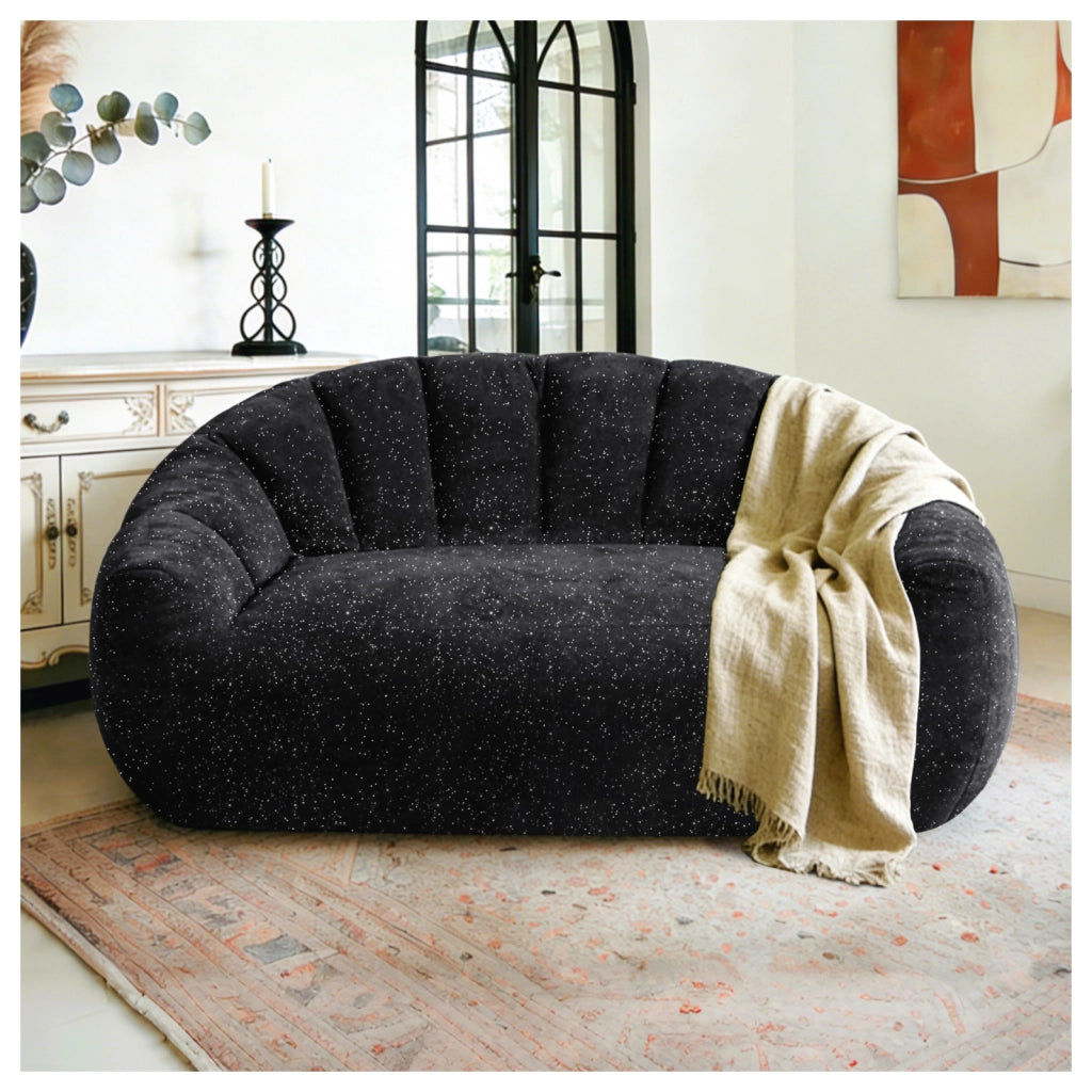 POLTRONA SACCO Design orso nero in flanella