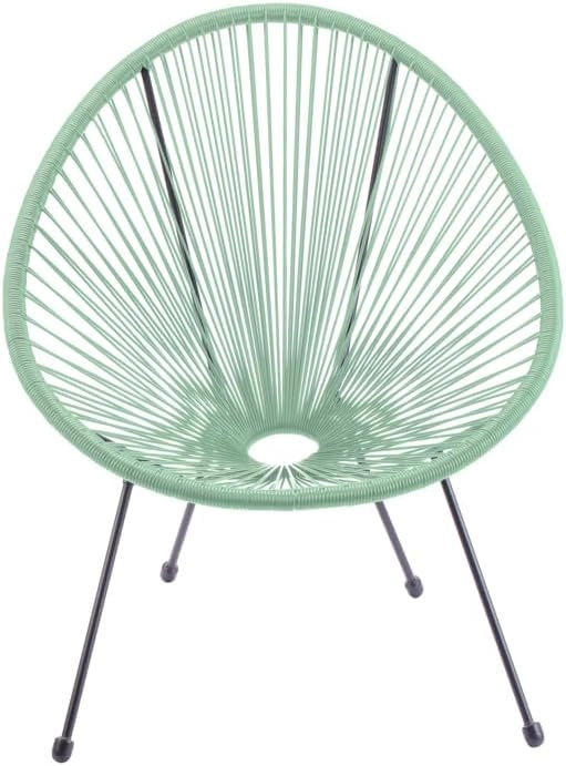 Poltrona da giardino in acciaio e corde Scooby colore Verde