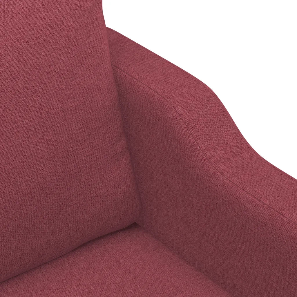 Divano a 2 Posti Rosso Vino 120 cm in Tessuto 359357