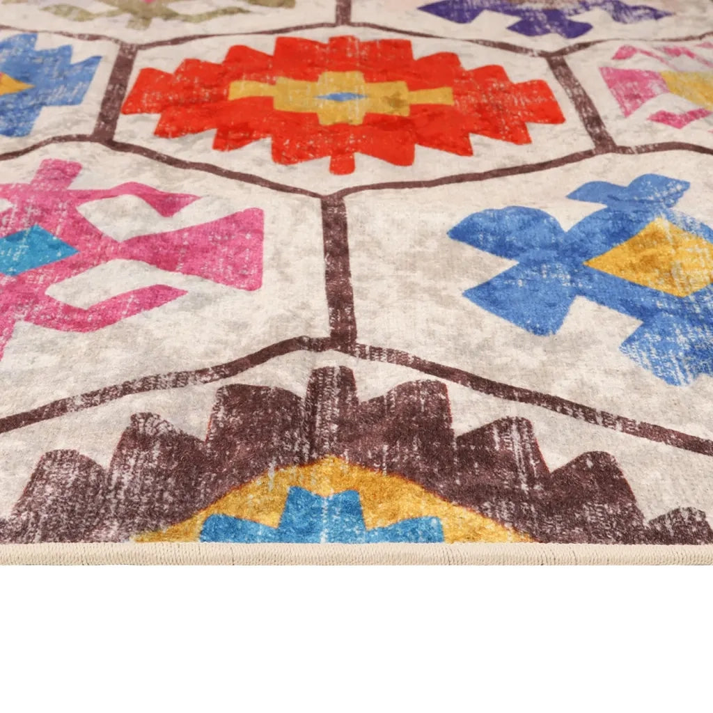 Tappeto Lavabile Multicolore 120x180 cm 136581