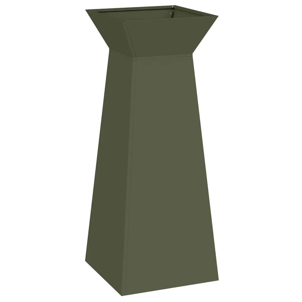Vaso a Pilastro 2 pcs Oliva 40 x 40 x 100 cm