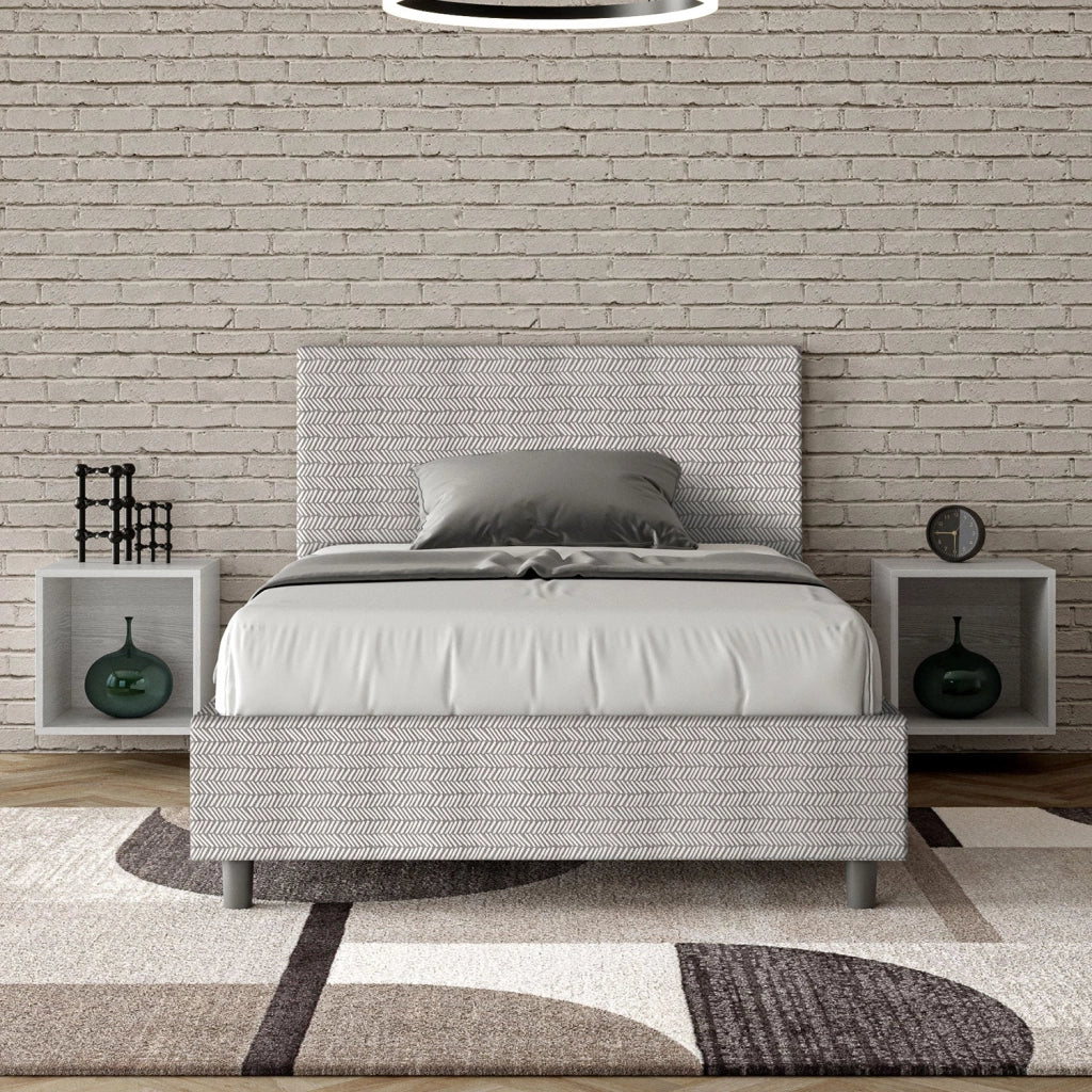 Letto 1 Piazza e Mezzo 120x190 cm Senza Rete Adele Aragona 1 Bianco