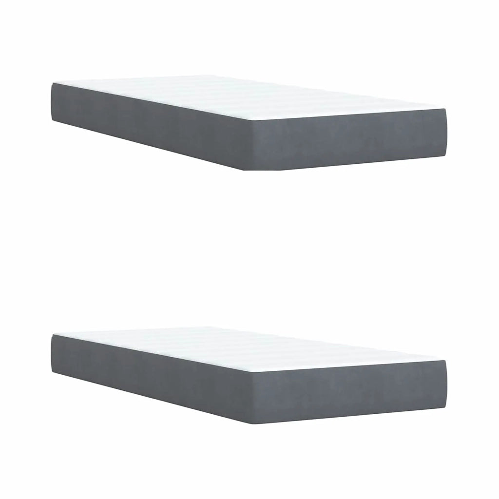 Letto box spring con materasso Grigio Scuro 200 x 200 cm 3453216