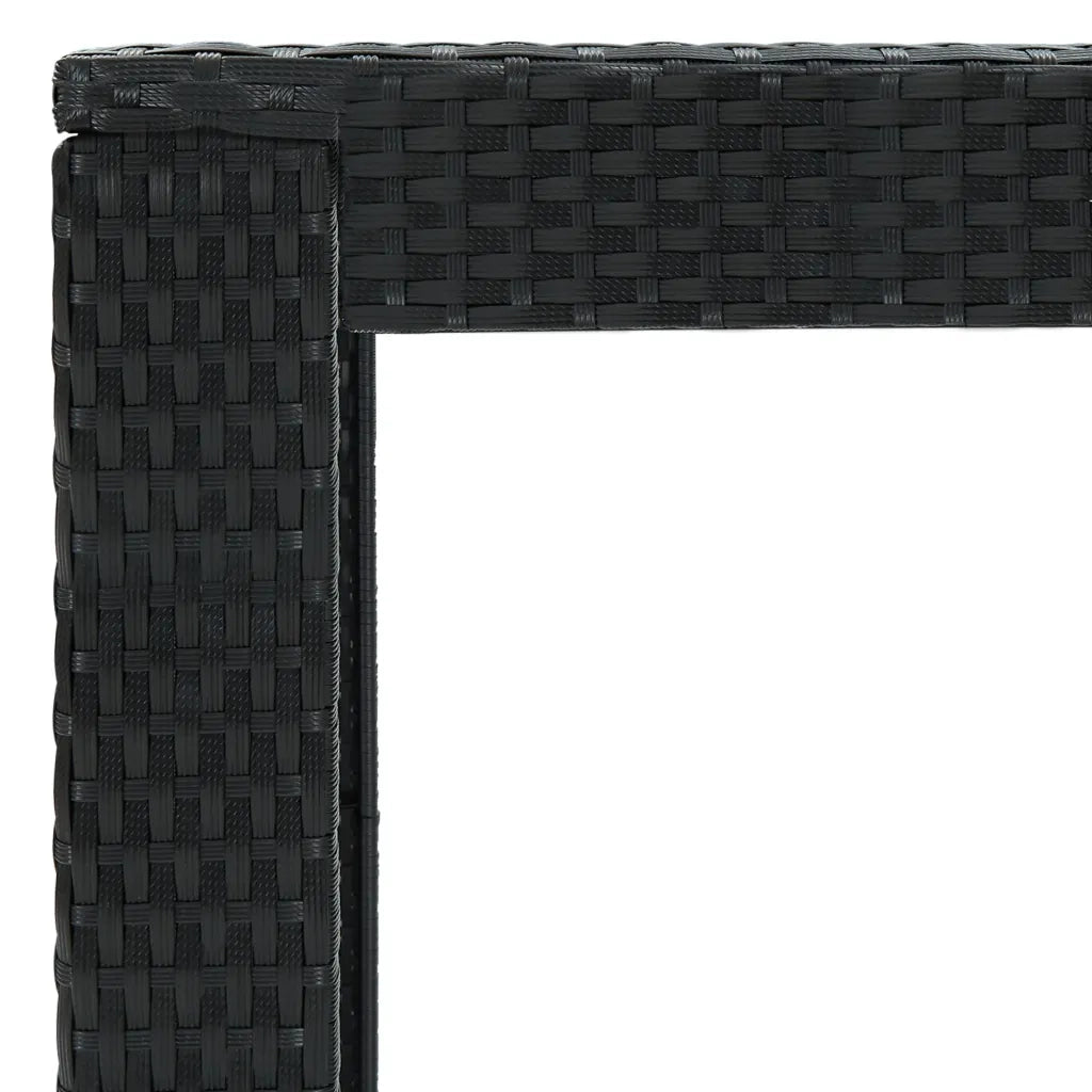 Set Bar da Giardino 7 pz con Cuscini in Polyrattan Nero 3261455