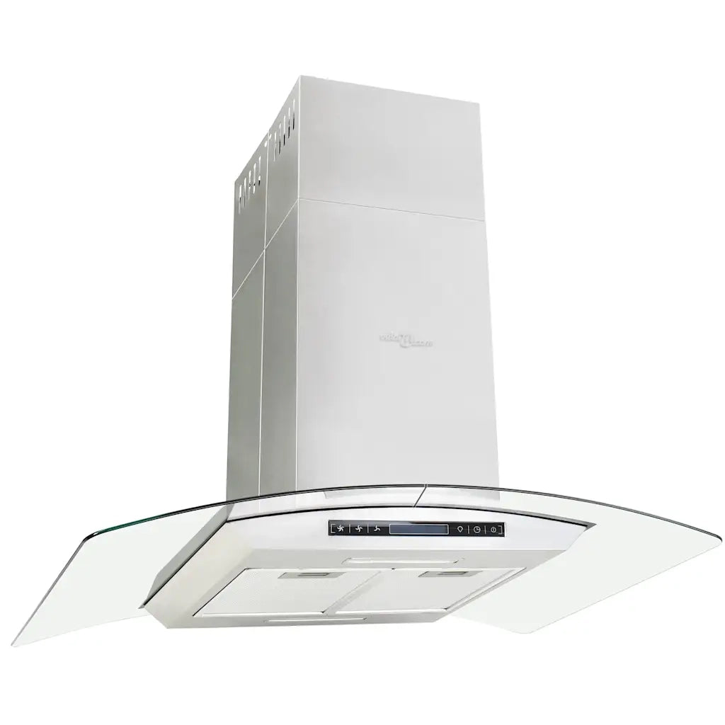 Cappa a Isola 90cm con Display LCD e Sensore Touch 756 m³/h LED