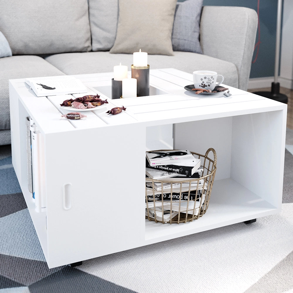 Vicco Tavolino da salotto Bianco 80 x 80 cm