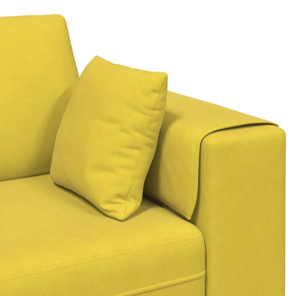 Divano 3 pcs Giallo 250 x 188 x 76 cm Velluto 3335178