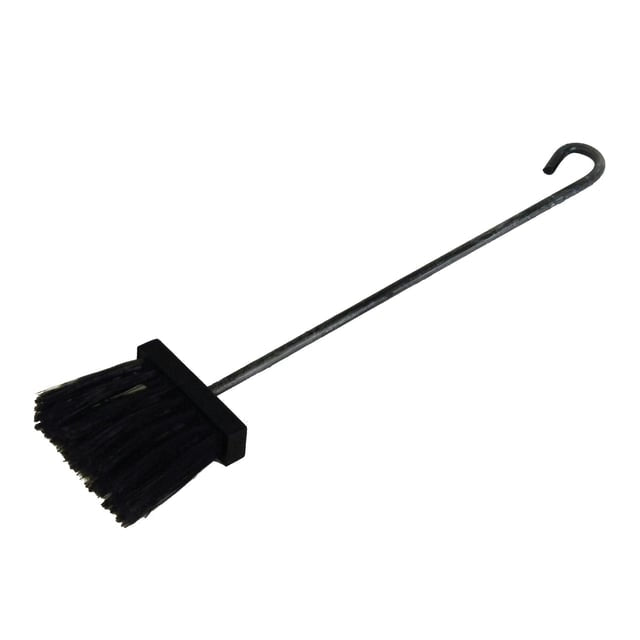 Scopino per camino modello Vesuvio in acciaio verniciato con setole in PVC lunghezza 54 cm