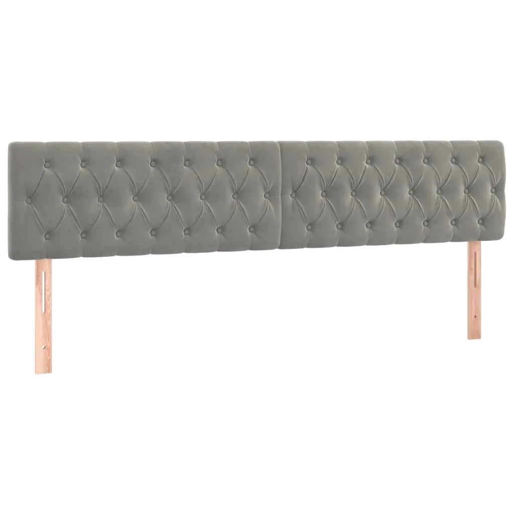 Letto a Molle con Materasso e LED Grigio Chiaro 200x200 cm 3134603