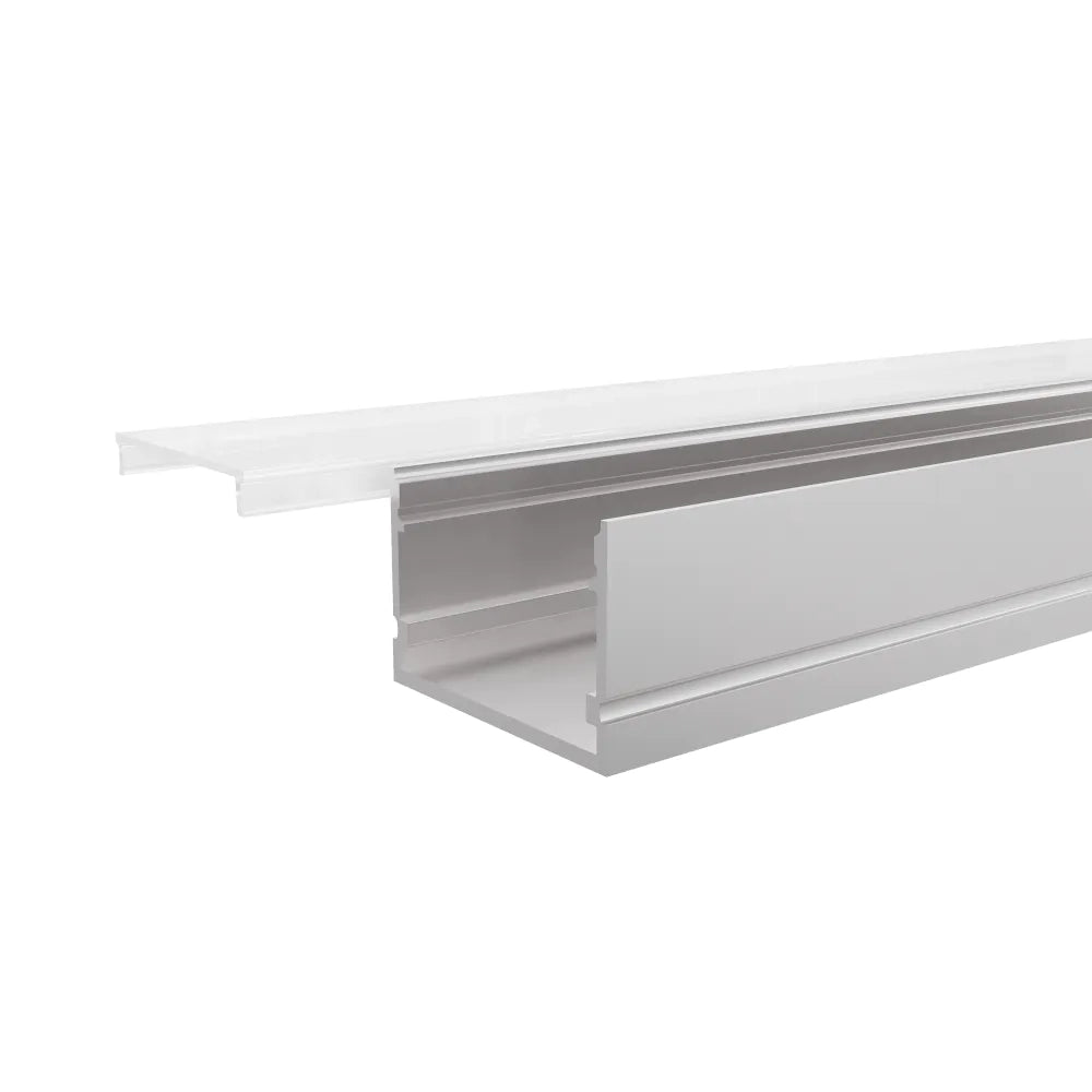 Profilo lineare XL 2mt in alluminio silver per striscia led