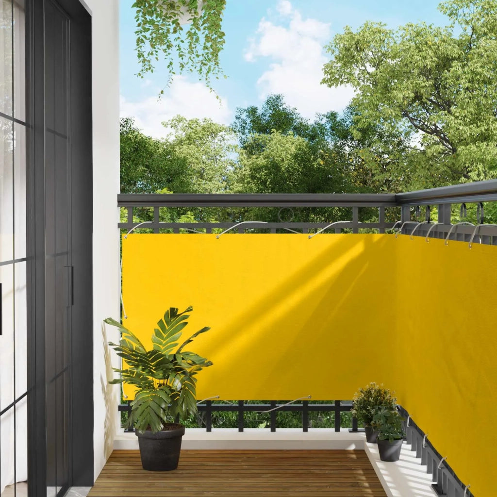 Schermo da balcone | Paravento da Balcone Giallo 100 x 500 cm Tessuto Oxford