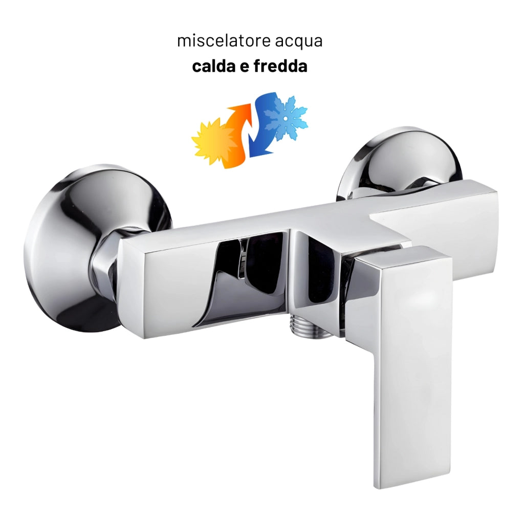 Miscelatore esterno doccia rubinetto monocomando cromato *** confezione 1