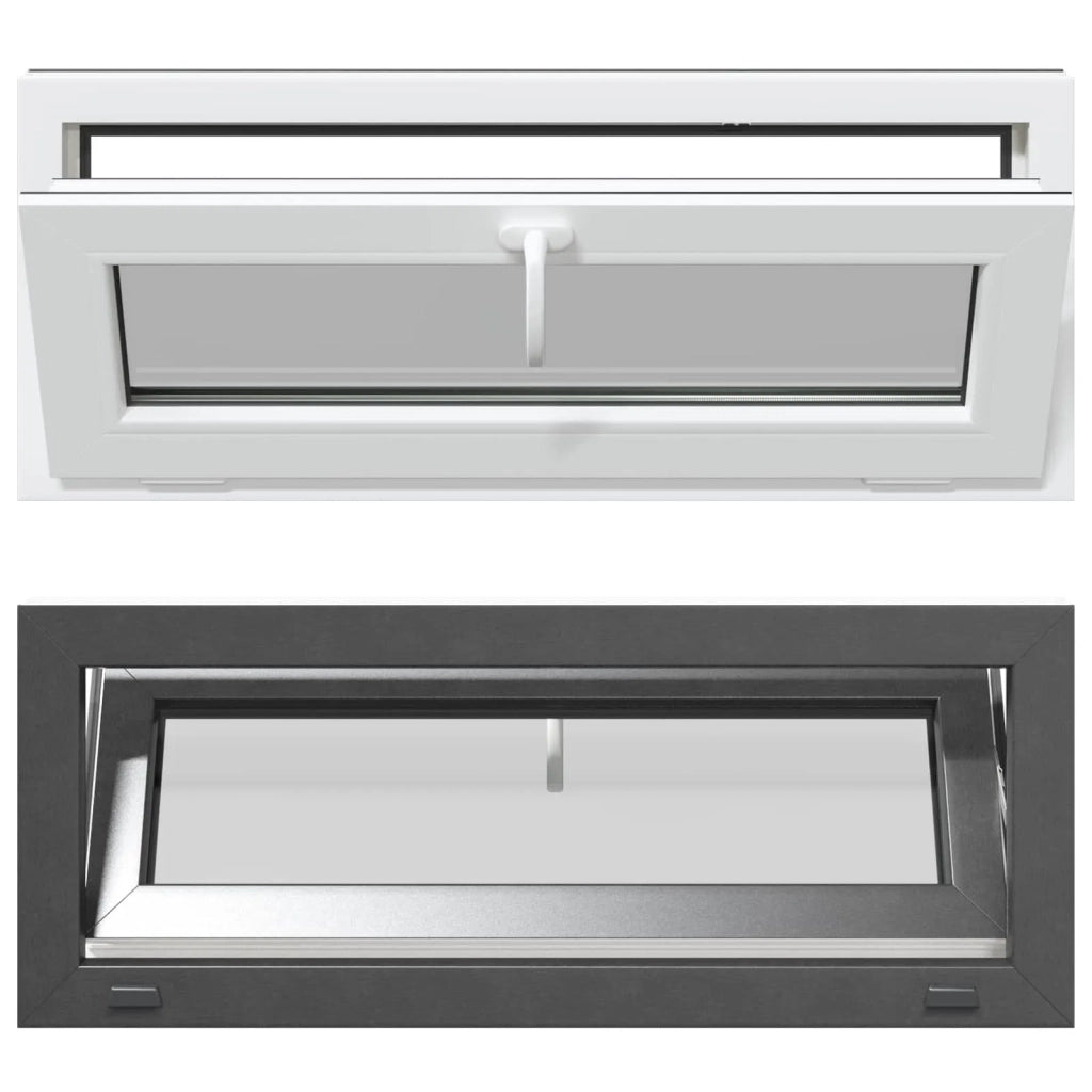 Finestra per Soffitta RISOR 100 x 40 cm PVC e Vetro Antracite CFW5604925