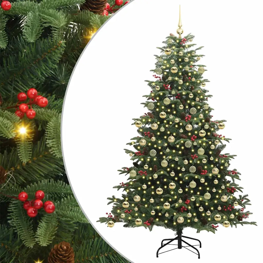 Albero di Natale artificiale con 300 LED Verde 210 cm 3395563