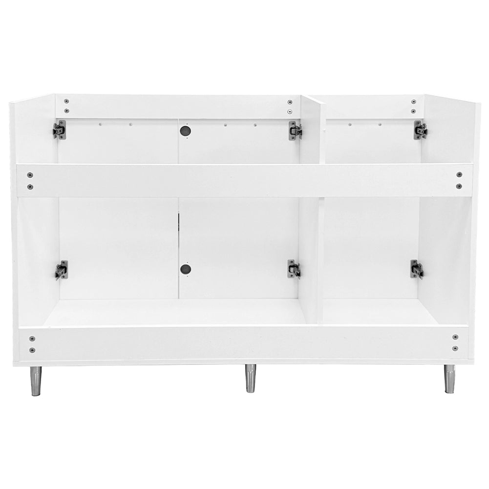 Mobile Sottolavello Cucina Componibile in Legno Boiserie Colore Bianco 3 Ante