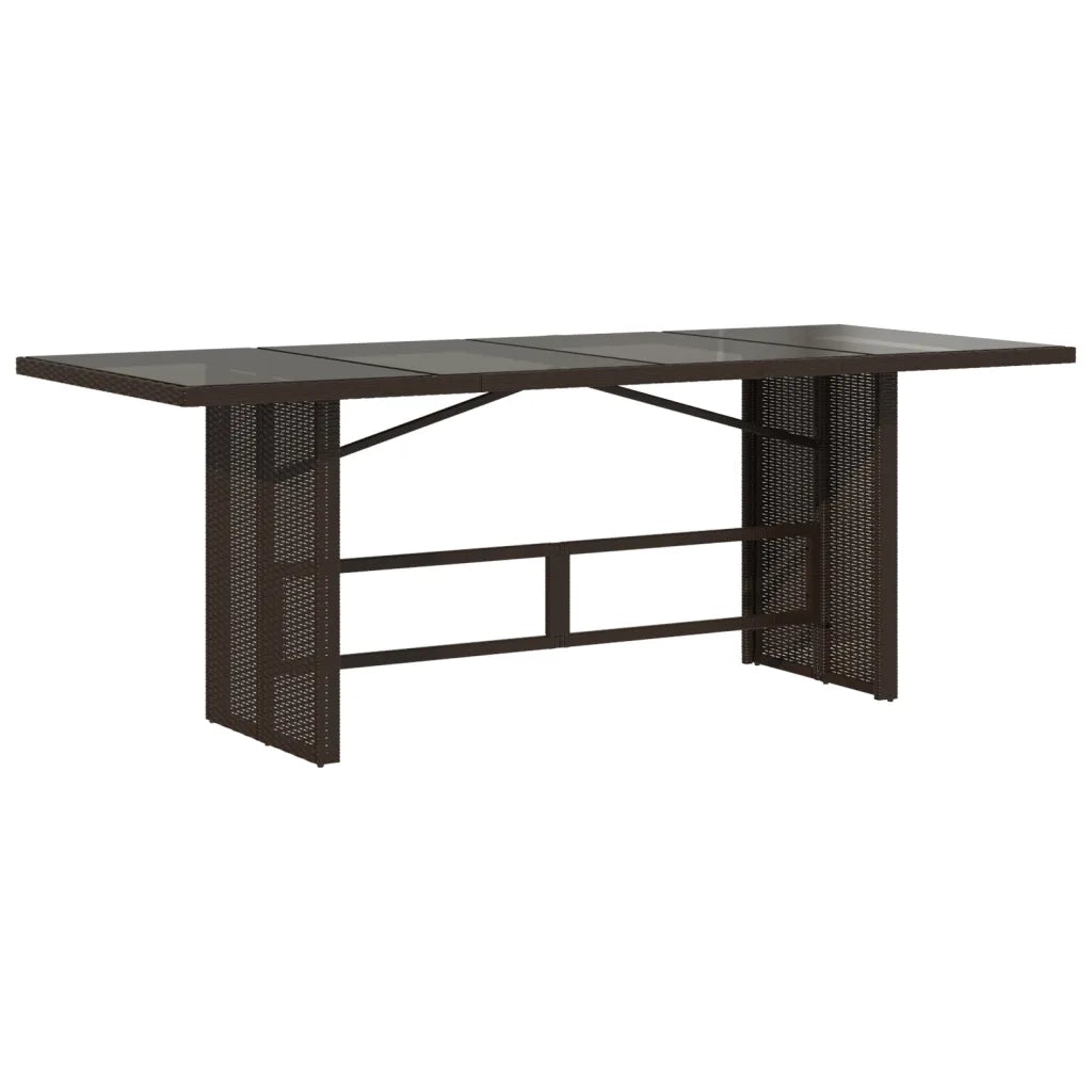 Set da Pranzo da Giardino 9pz con Cuscini Marrone in Polyrattan 3262782