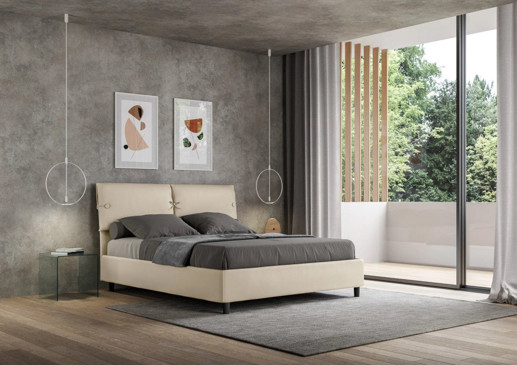 Letto Matrimoniale 160x210 cm Senza Rete Sleeper Tortora
