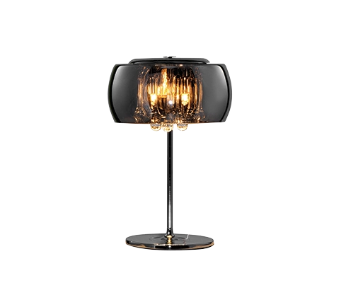 Lampada Tavolo Scrivania Studio Pendagli Vetro H 43 cm Dimmer Vapore GD Trio