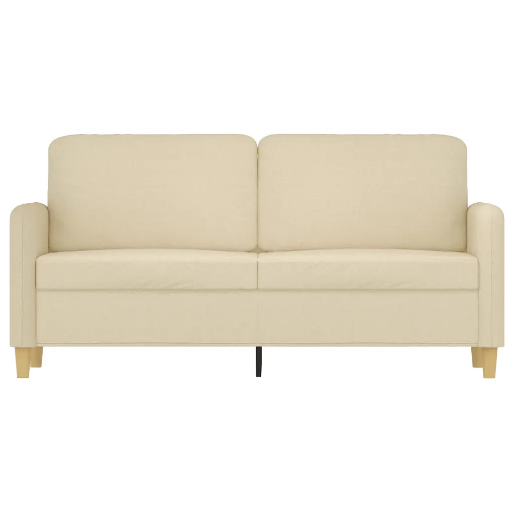 Divano a 2 Posti Crema 140 cm in Tessuto 359480