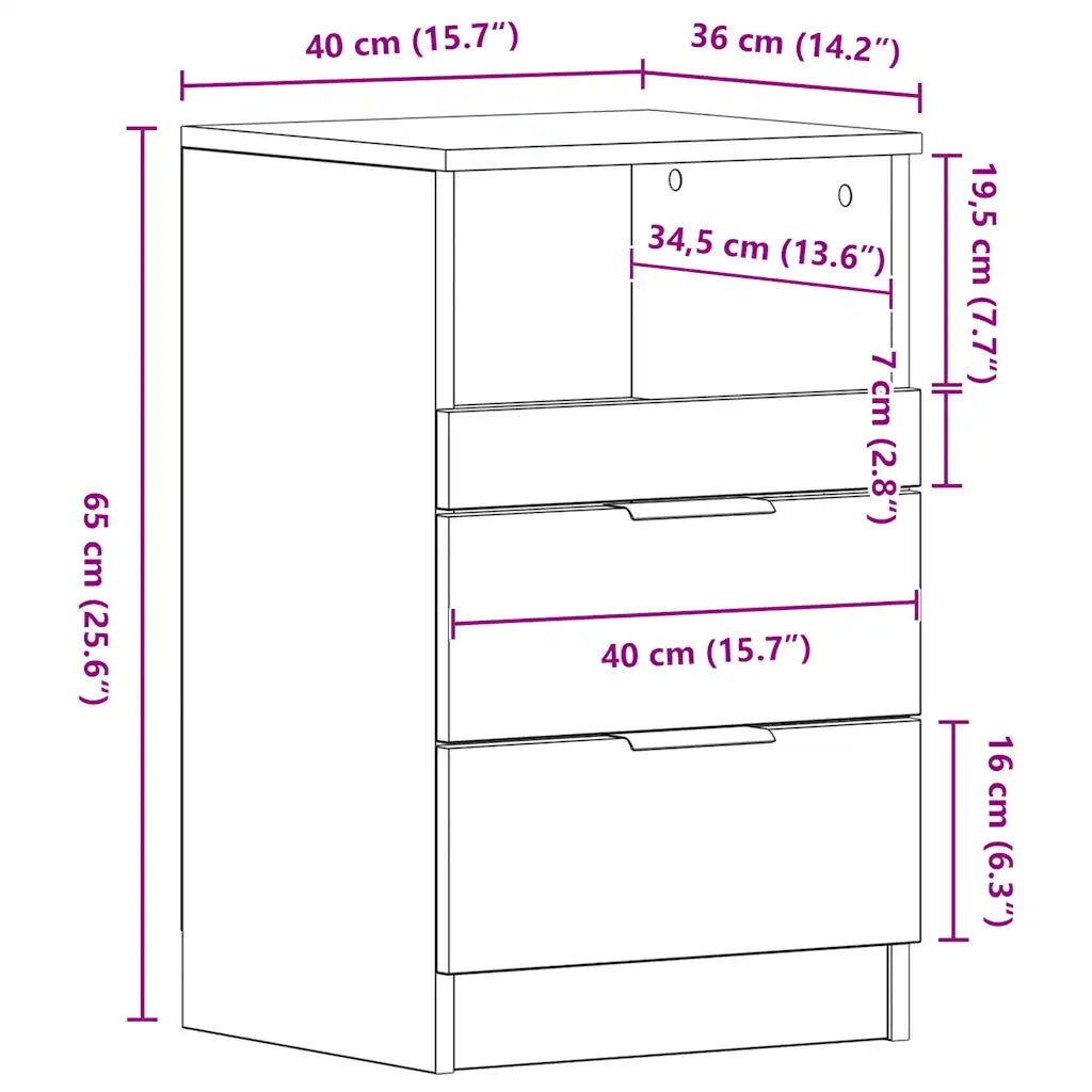 Comodino a Muro Bianco in Legno Multistrato 811232