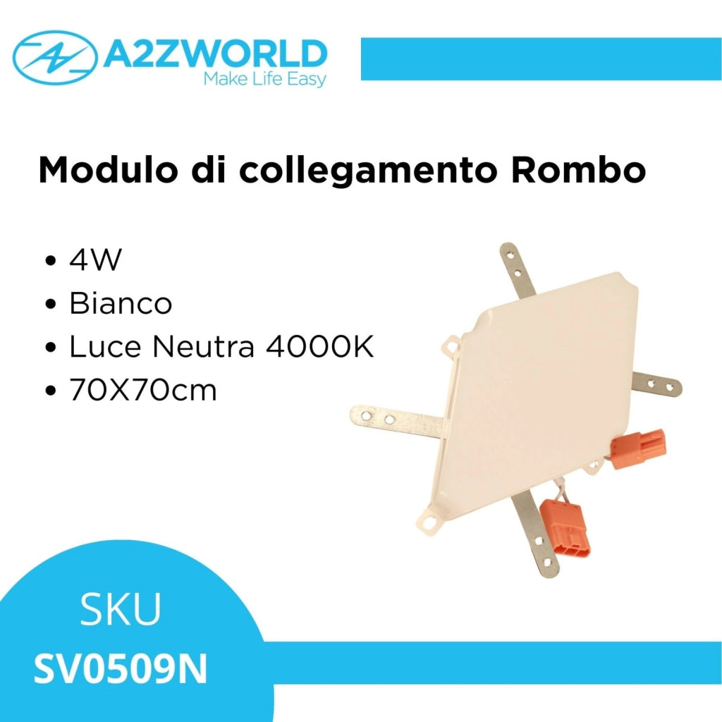 Modulo Rombo 4W Bianco Neutro 4000K 70X70cm Per SV0506CCT