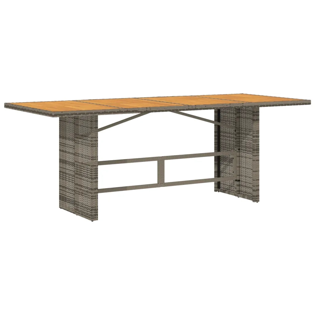 Set da Pranzo da Giardino 7 pz con Cuscini in Polyrattan Grigio 3212938