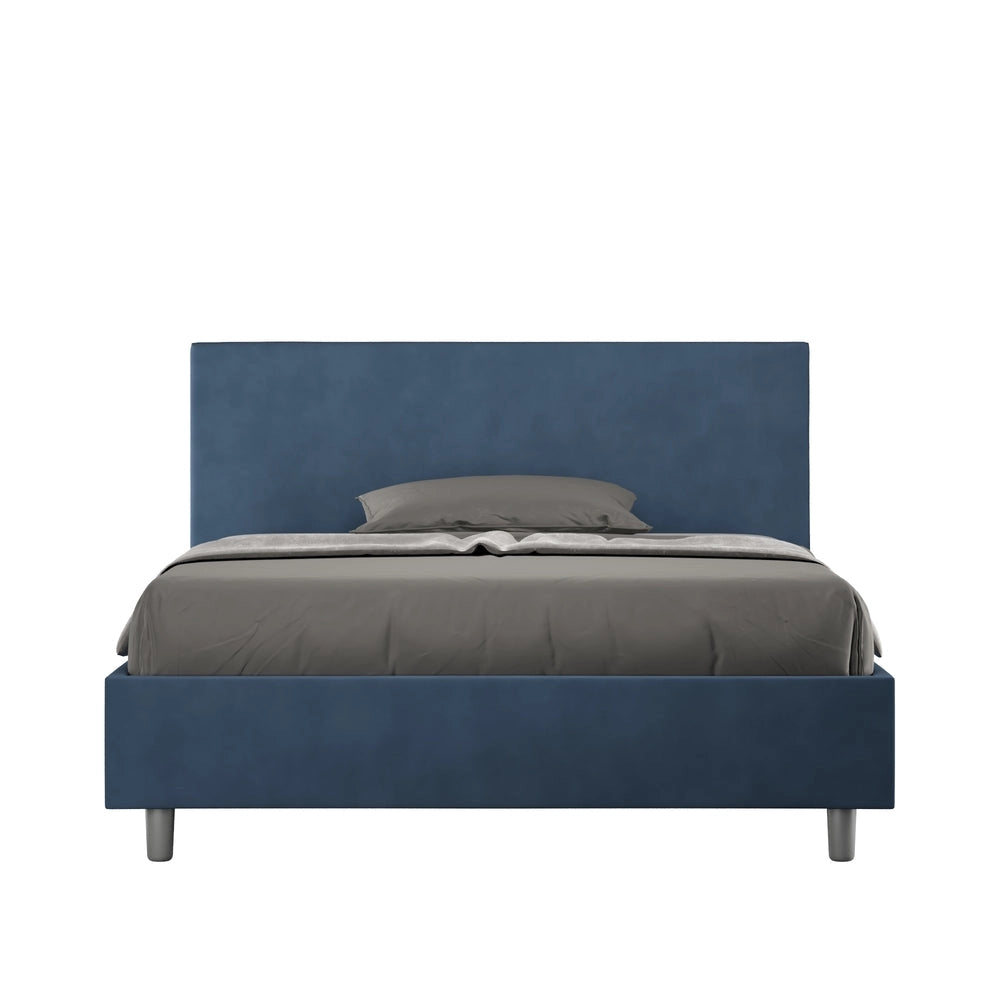 Letto Matrimoniale Extra Large 200x210 cm con Rete Adele Blu
