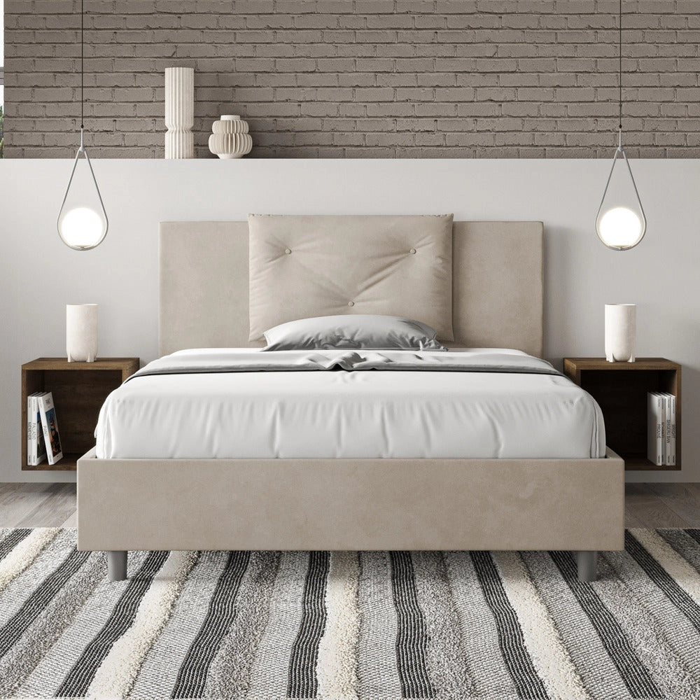 Letto Matrimoniale Extra Large 190x190 cm Senza Rete Appia Sabbia