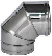 GOMITO A 90  ° INOX AISI 316 PER STUFA  EE ? cm.   8