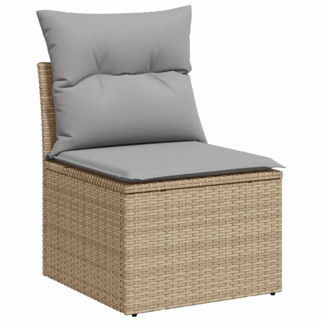 Set Divano da Giardino 8 pcs Beige Poly Rattan 3358730