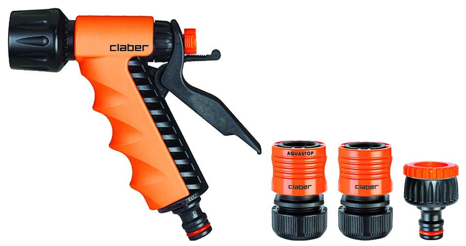 Claber SET IRRIGAZIONE STARTER KIT 1/2 PISTOLA 4 PEZZI Art. 8551