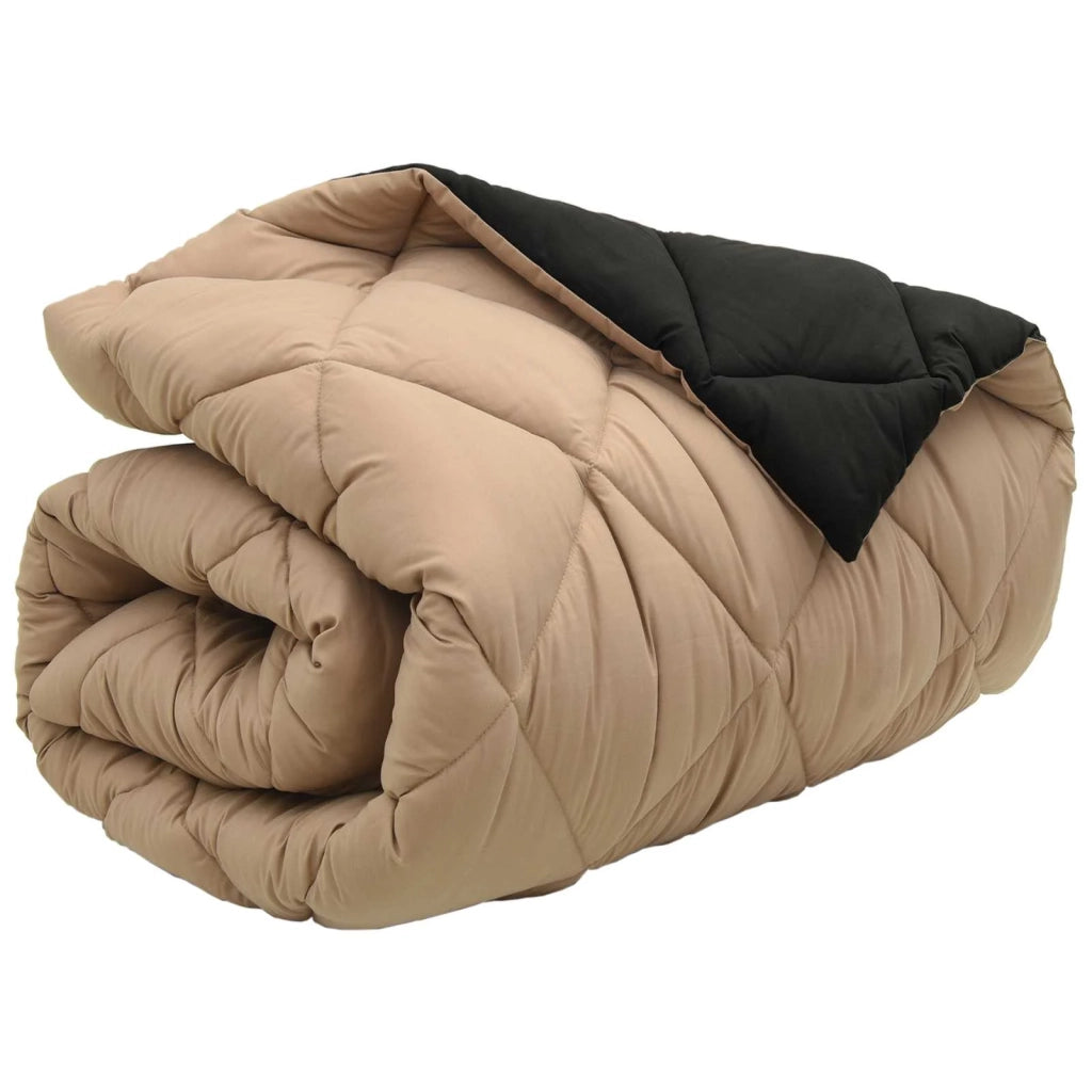Duvet Invernale Nero e Talpa 140 x 200 cm Microfibra 42025729