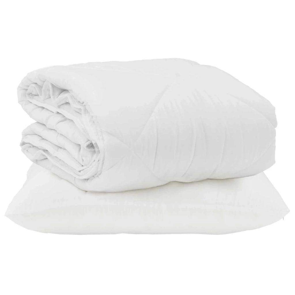 Duvet Estivo con cuscino 2 pcs Bianco Microfibra 3376459