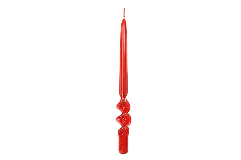 Candela spirale lucid colore rosso
