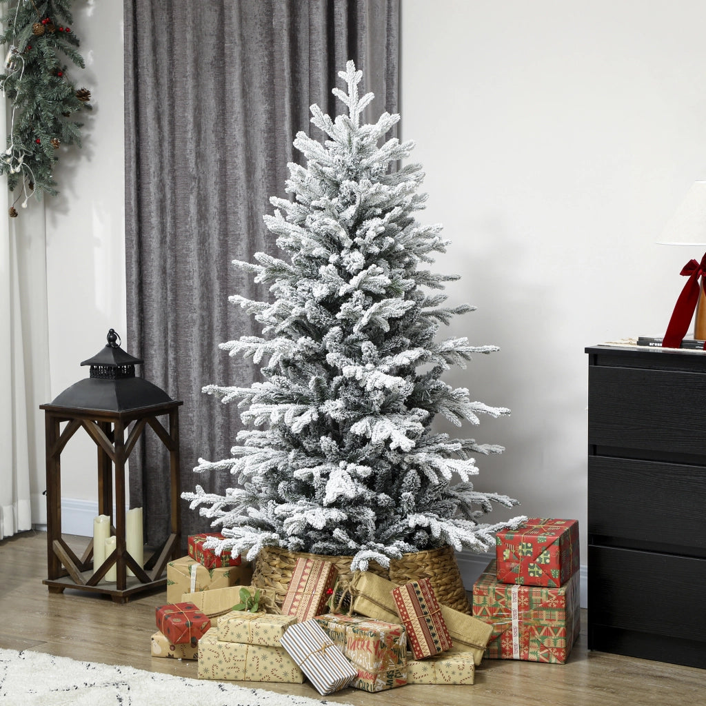 Albero di Natale Artificiale 150cm con Neve ¨C Minimal ¨C 1162 Rami Grigio