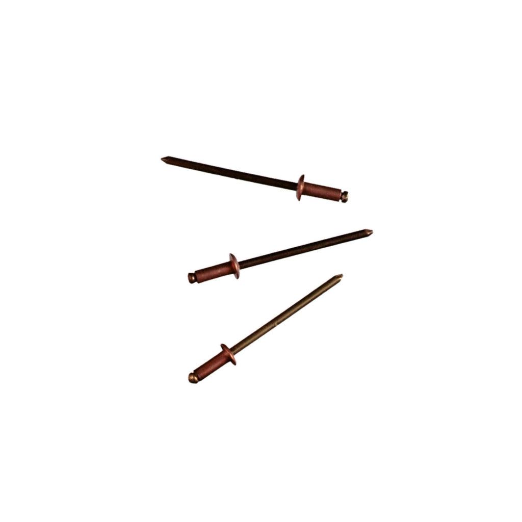 Rivetti ciechi in rame Ã˜ 3,2 x 8 mm. 50 pz.