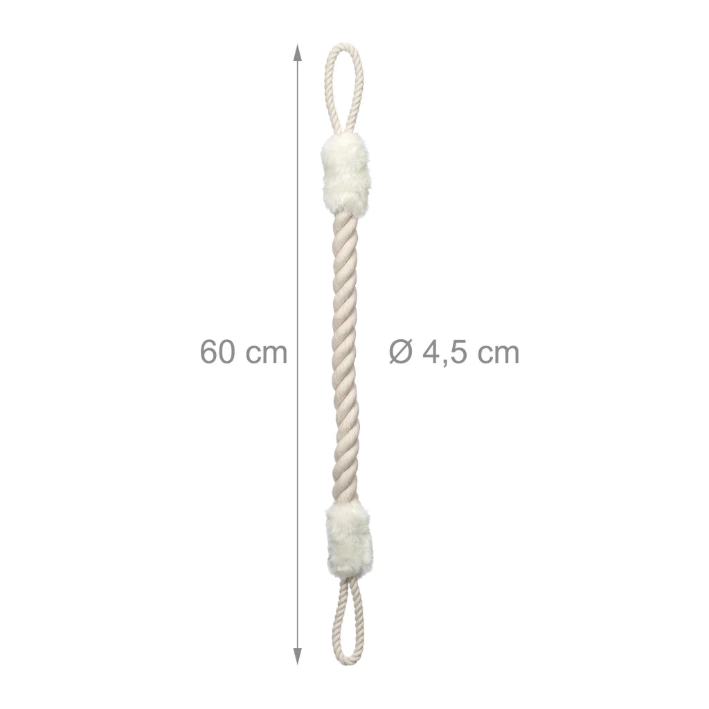 Set di 2 fermaporte decorativi anti-sbattimento ergonomici 15 x 5 x 5 cm in tessuto bianco 13_0012078