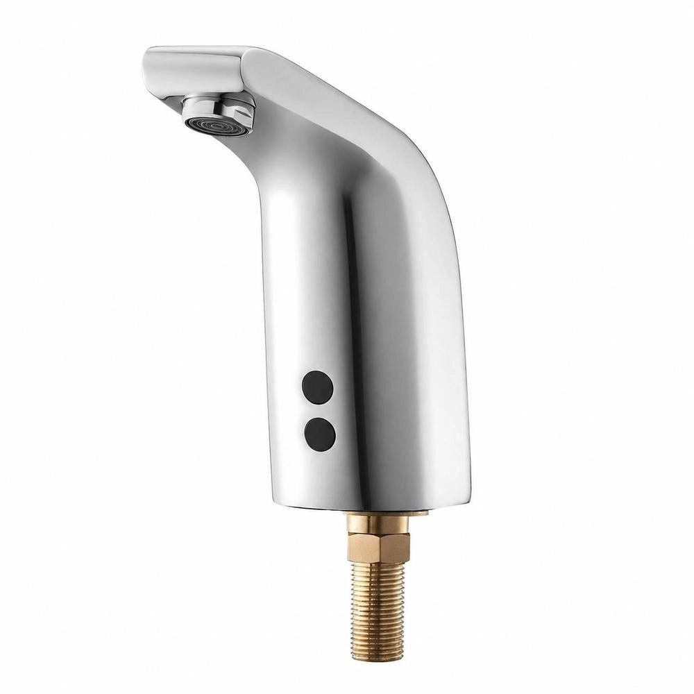 Touchless Bathroom Faucet (chrome-plated Silver), Automatic Washbasin Tap, Single-hole Cold Water Toilet Tap, Battery-operated Sensor Tap