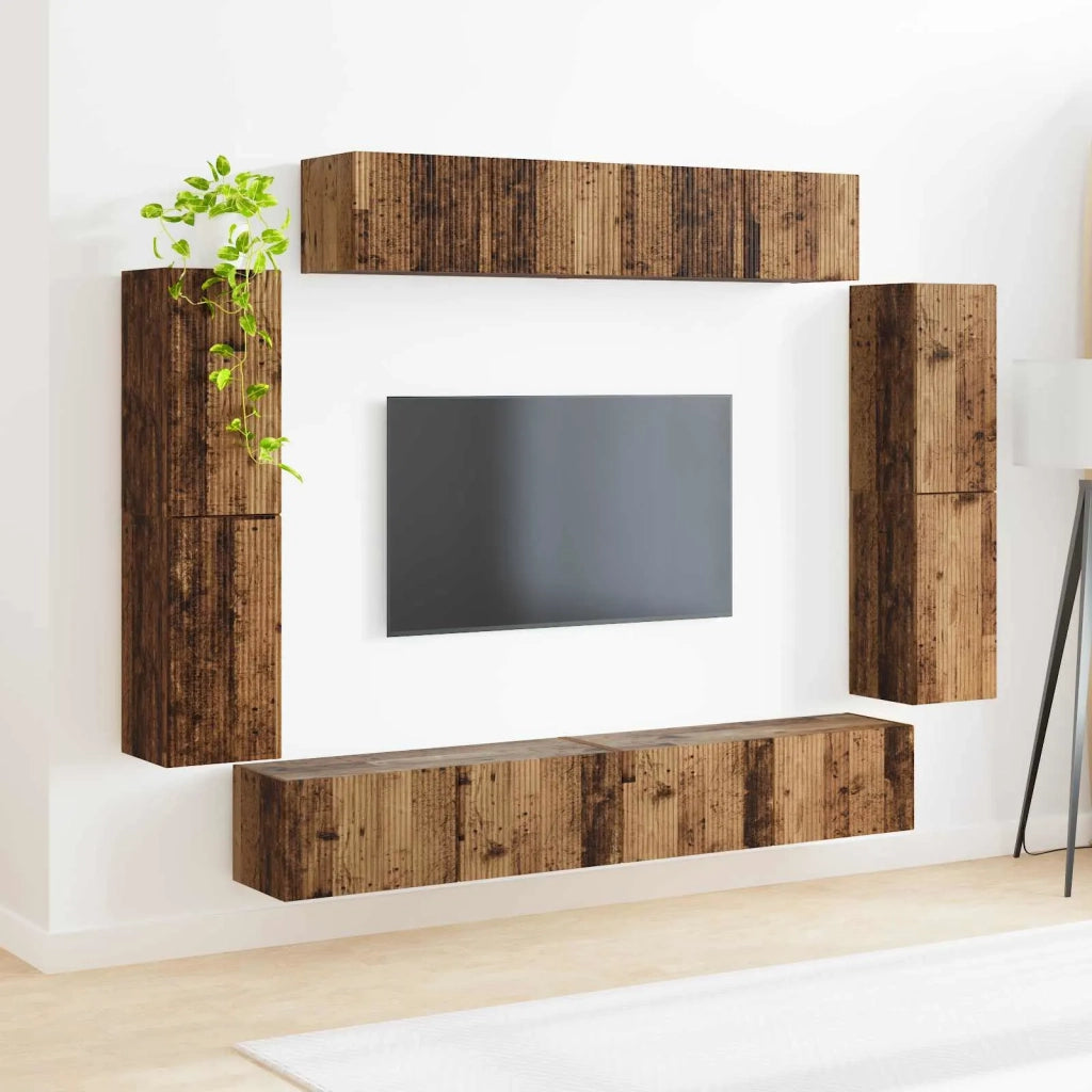 Mobile TV 8 pcs Legno vecchio