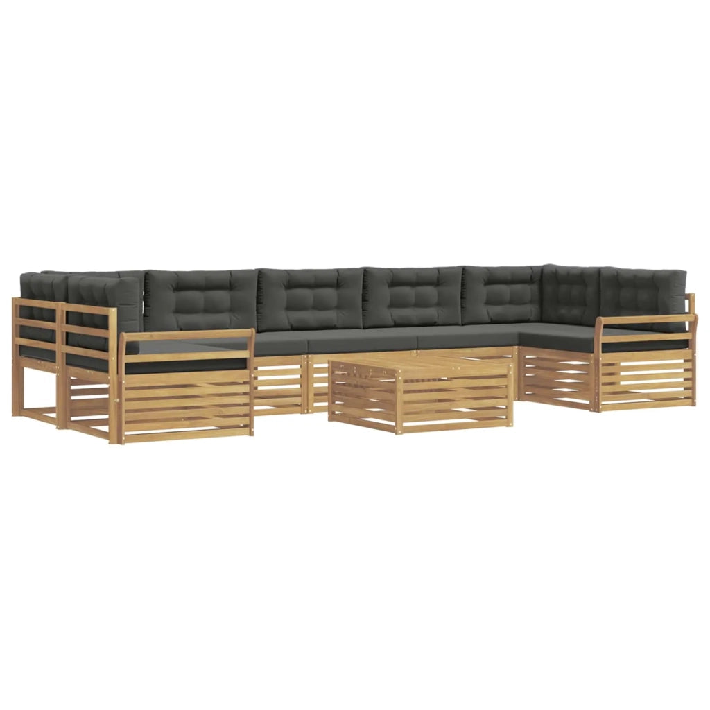Set di divani da esterno 8 pz Bianco e Antracite 3390207