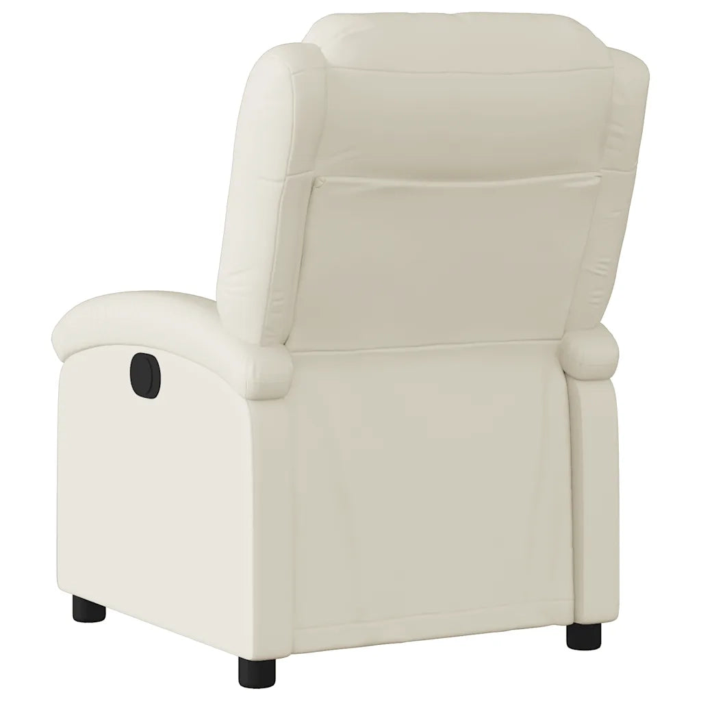 Poltrona Reclinabile Crema in Similpelle 371776