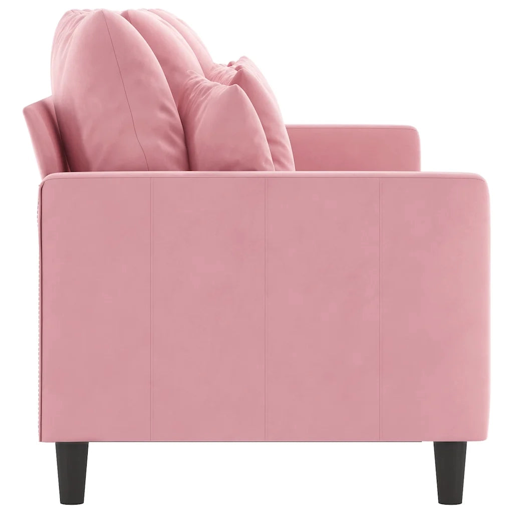 Divano a 3 Posti rosa 180 cm in Velluto 359316