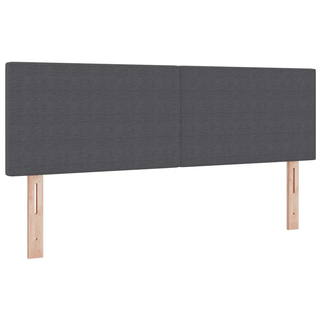 Testiera | Testata Grigio scuro 160 cm Tessuto in Cords